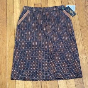 Fendi Brown Vintage black and copper skirt SZ8 NWT